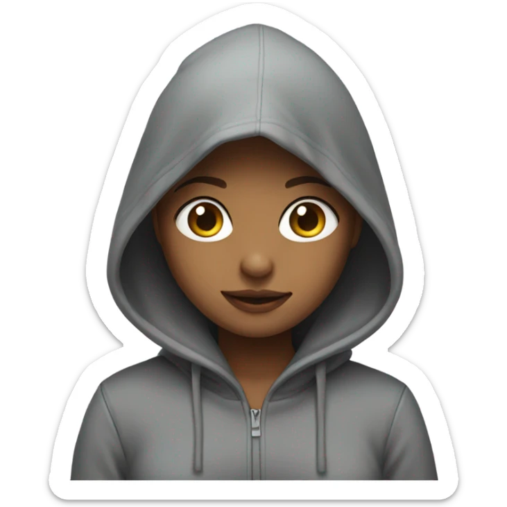 Girl whith a hoodie sticker