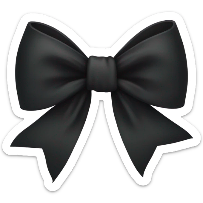 Black bow sticker