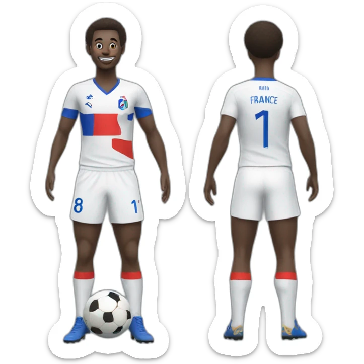 Un clown avec le maillot de la France au foot sticker