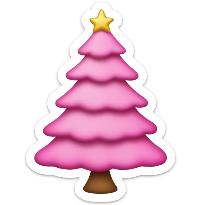Pink Christmas tree  sticker