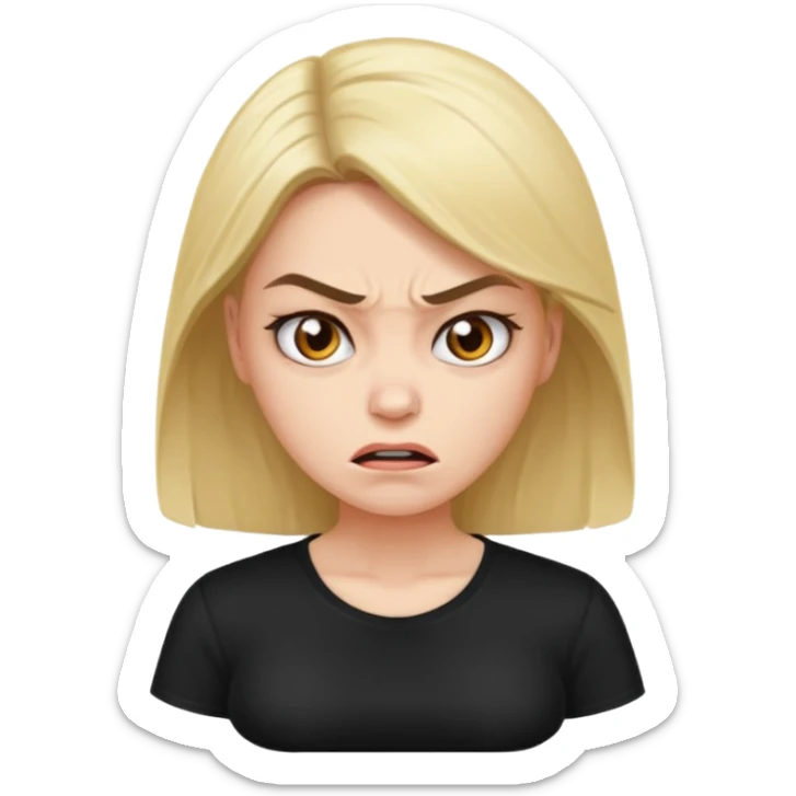 Beautiful woman angry and sick of idiots sticker