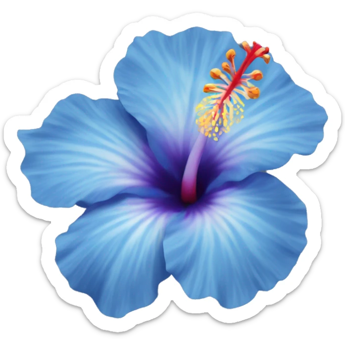 blue hibiscus sticker