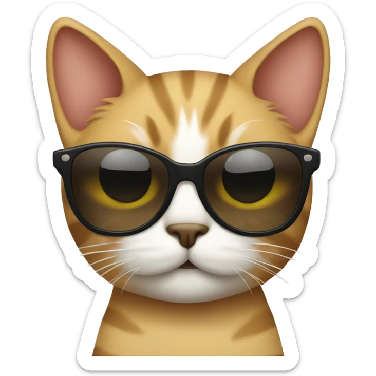 Cat with sunglasses sticker