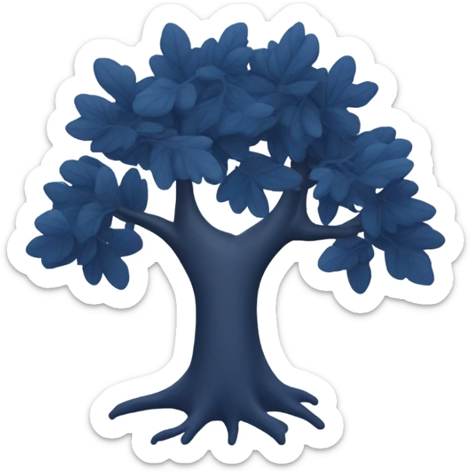 Navy blue tree sticker
