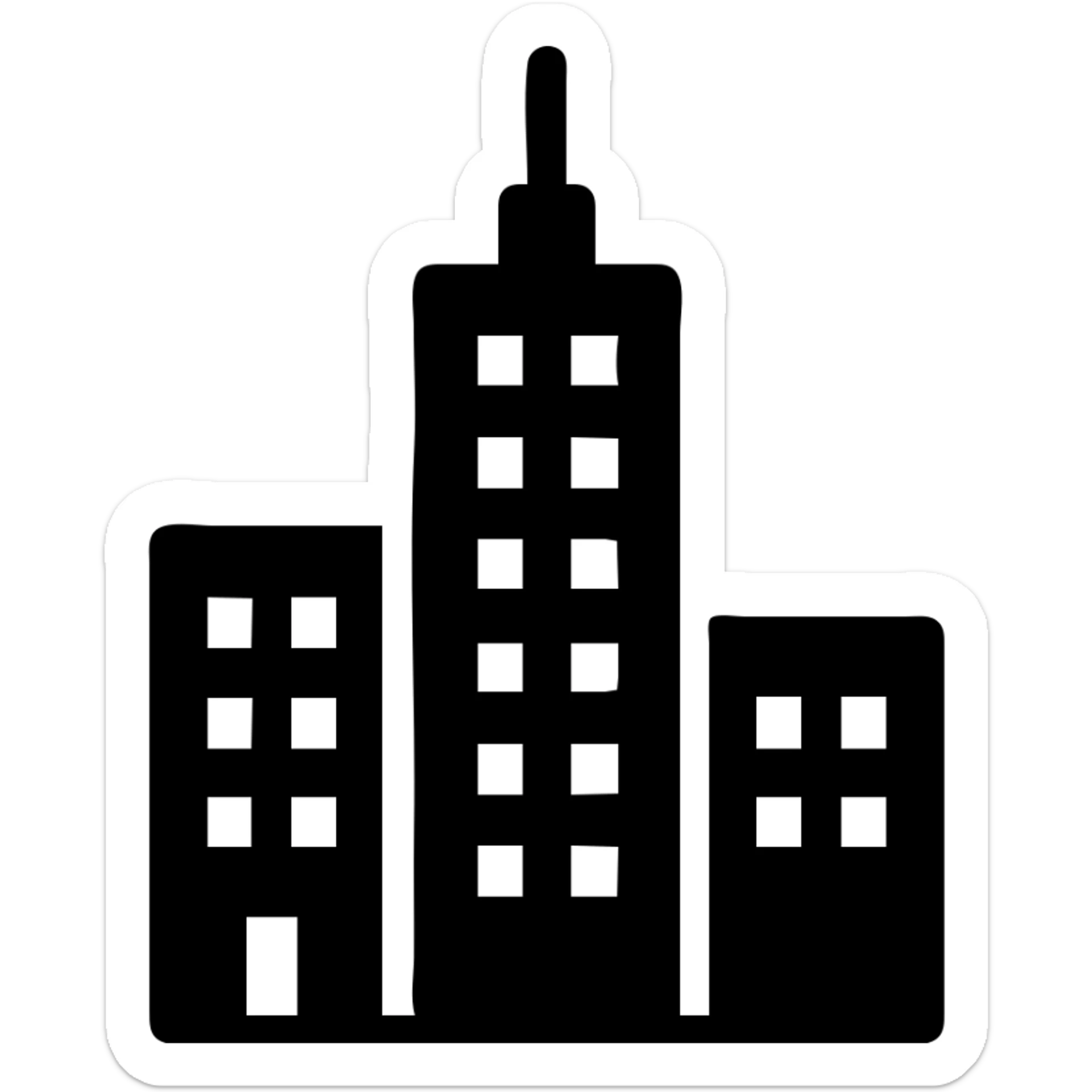 городская архитектура здания высотки sticker