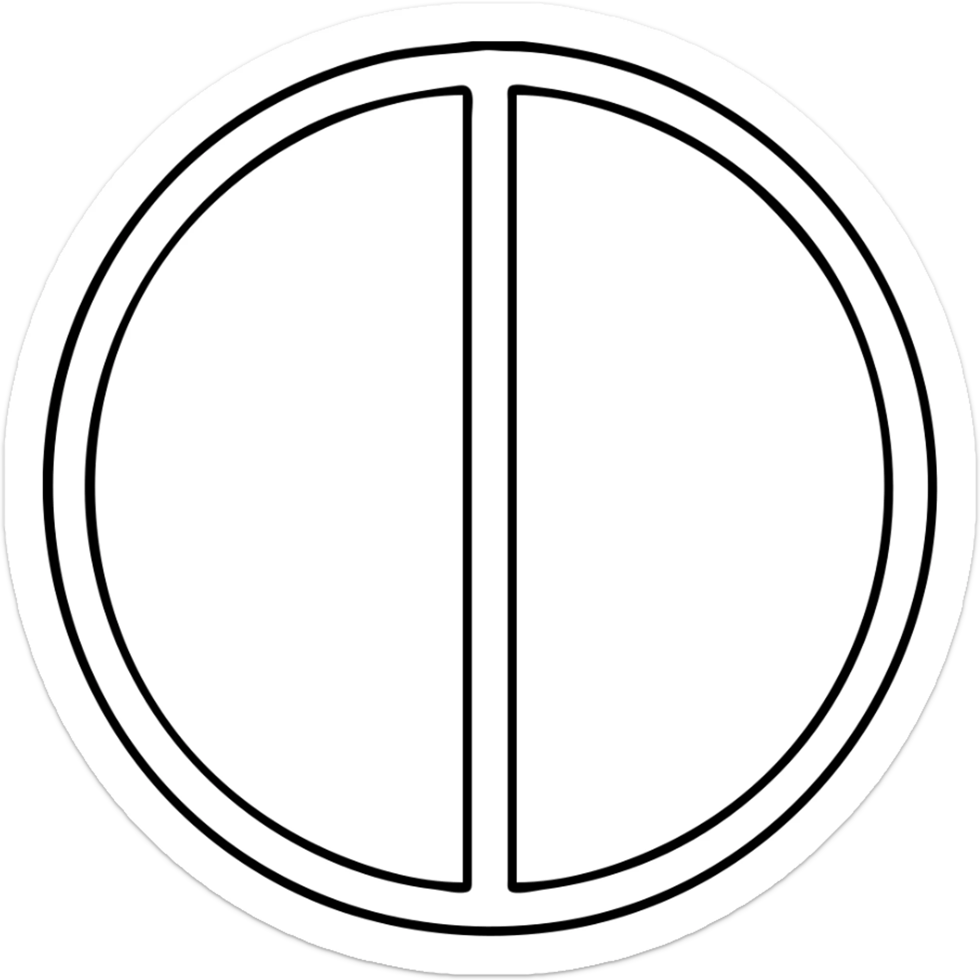 Change the border to yellow, matching the fill color, keep the rest of the icon unchanged sticker