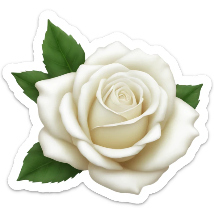 White rose sticker