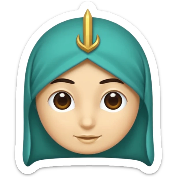 mavi yeşil ve turkuaz renk karışımlı bir turnuva kupası sticker