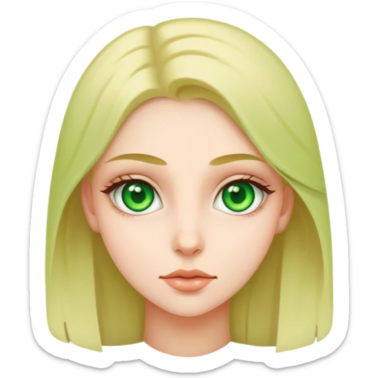 Girl green eyes  sticker