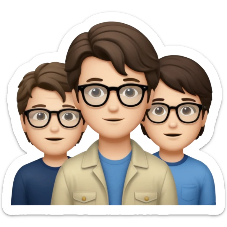 Billy hargrove and Steve harrington and mike in one Photo Wearing Glasses Looking cool and having Aura. sticker