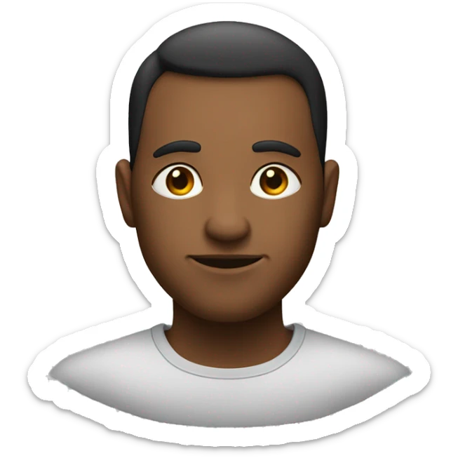 the headshot from the shoulders up of a random person. Facial features should be symmetrical and clearly defined sticker