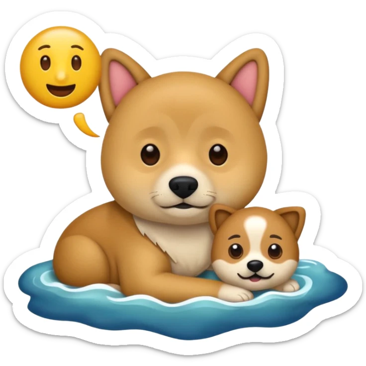 crea un emoji de buenas noches. Pon un texto : Buenas noches Javier y Tobi. Javier es una imagen de profesor y Tobi q sea imagen de un perro sticker