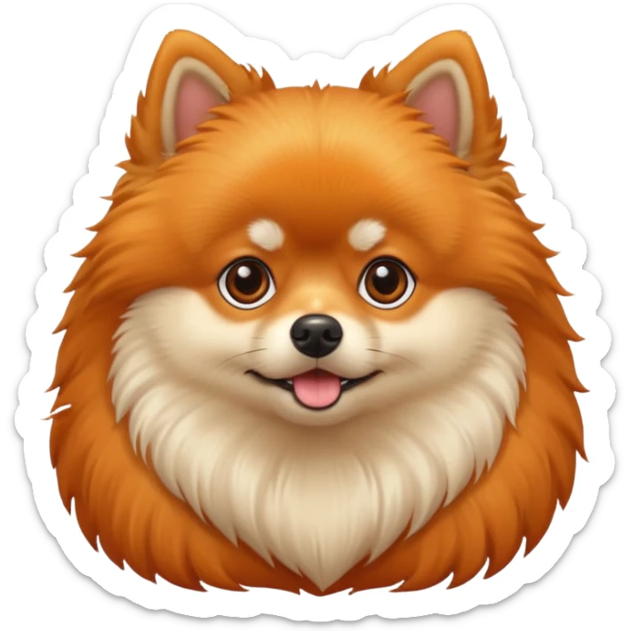 Pomeranian realistic sticker