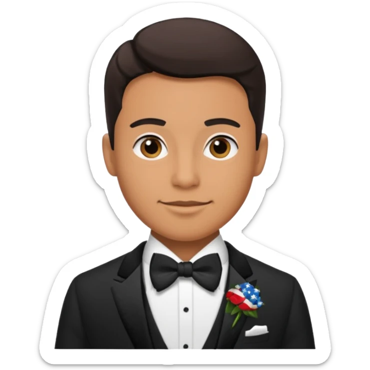 American groom, traditional, culture of american. sticker