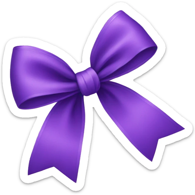 purple bow sticker