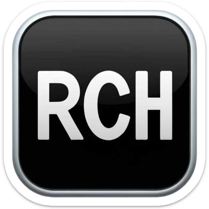 the word "RCH" on a sign with no other letters, words, or numbers sticker