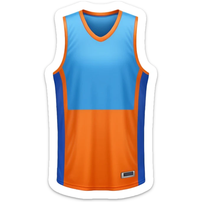 basketball jersey object icon, sleeveless sports jersey, vibrant colors, 3D cartoon, mobile game icon style, centered, clean background, no text, no watermark
 sticker