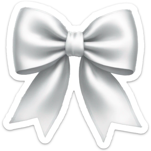 white satin bow sticker