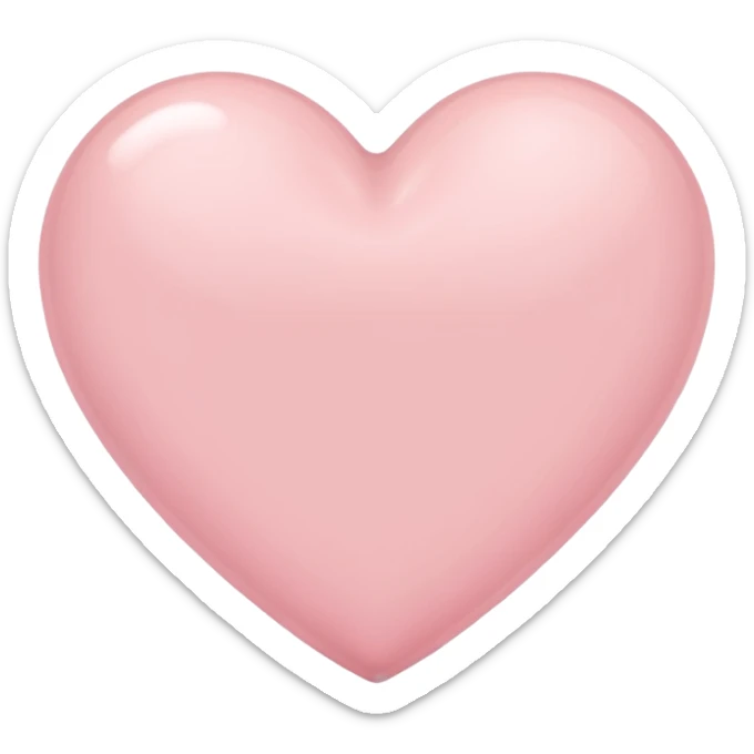 pale pink heart sticker