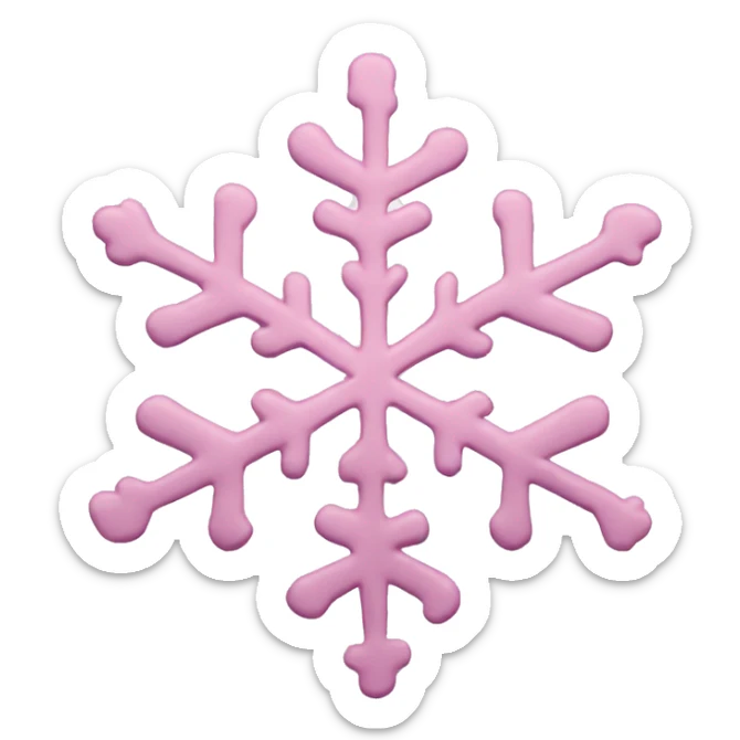 pastel pink snowflake  sticker