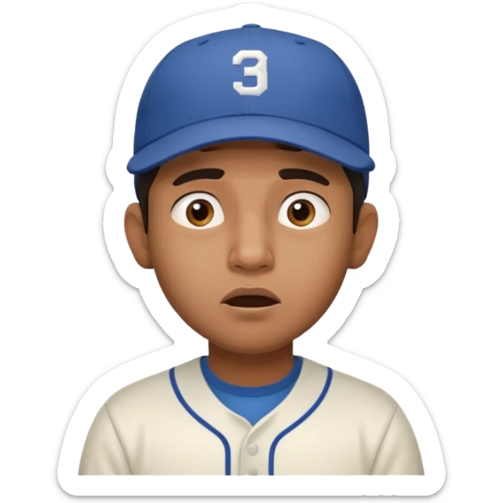  Fait un jeune indien pas trop beau avec un léger surprise un double menton et une casquette sur la tete sticker