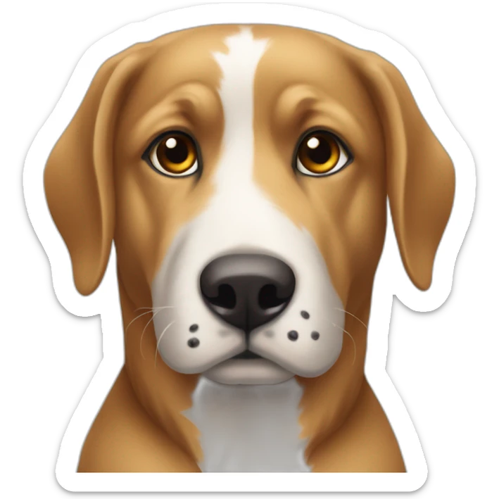 Un volto di cane con gli occhi azzurri di fuori sticker