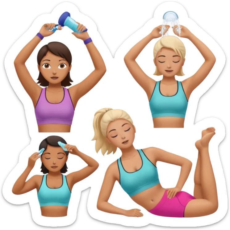 Faça ela fazendo academia, dormindo, finalizando o cabelo,se maquiando fazendo skin Care e tomando banho Premium  sticker