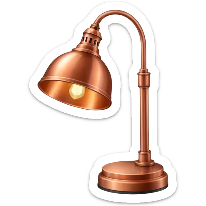 Copper lamp sticker