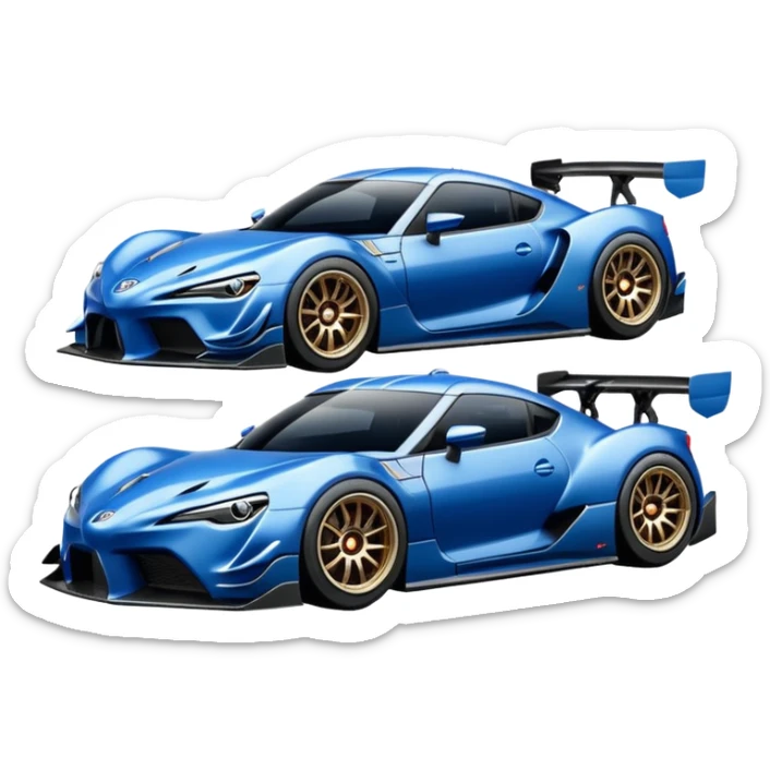Wonder Woman’s Long wheelbase widened pearly night blue Toyota 86 hypercar racer sticker