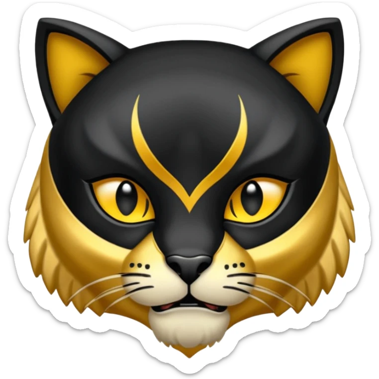 Emolgi de pantera negra con una v en color dorado pequeña en la frente sticker
