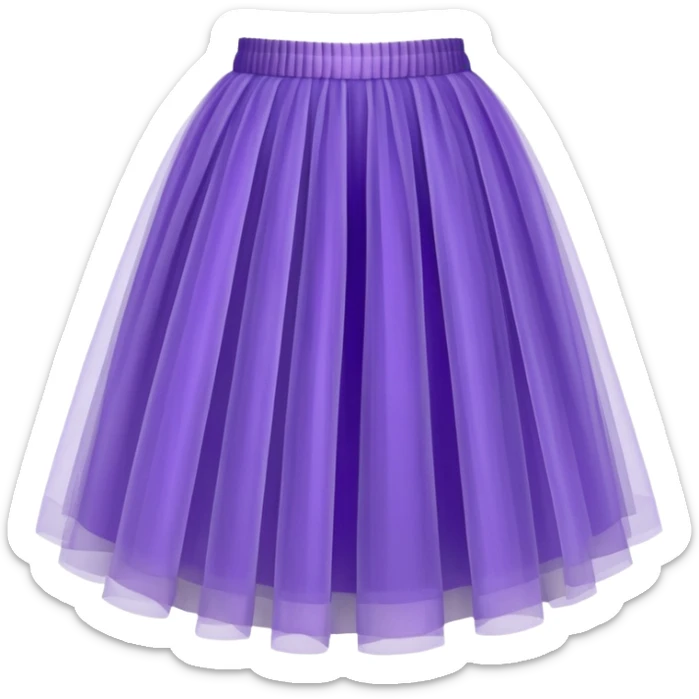 cinematic-realistic-purple-tutu,-layers-of-fine,-soft-tulle-forming-a-voluminous-and-airy-skirt,-delicate-folds-catching-the-light,-slightly-frayed-edges-adding-authenticity,-glowing-softly-with-a-warm-and-ethereal-elegance sticker