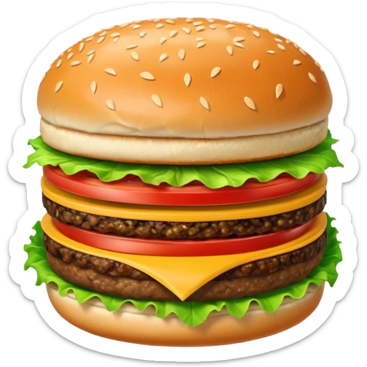 hamburger 2d  sticker