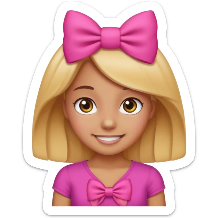 A baddie girl giving cute vibes but don't make it look like more of a human emoji more of a emoji a regular emoji sticker