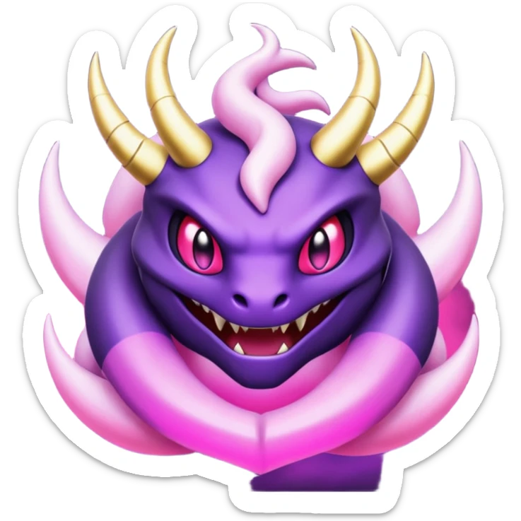 Pokemon legendary purple and pink Giratina sticker