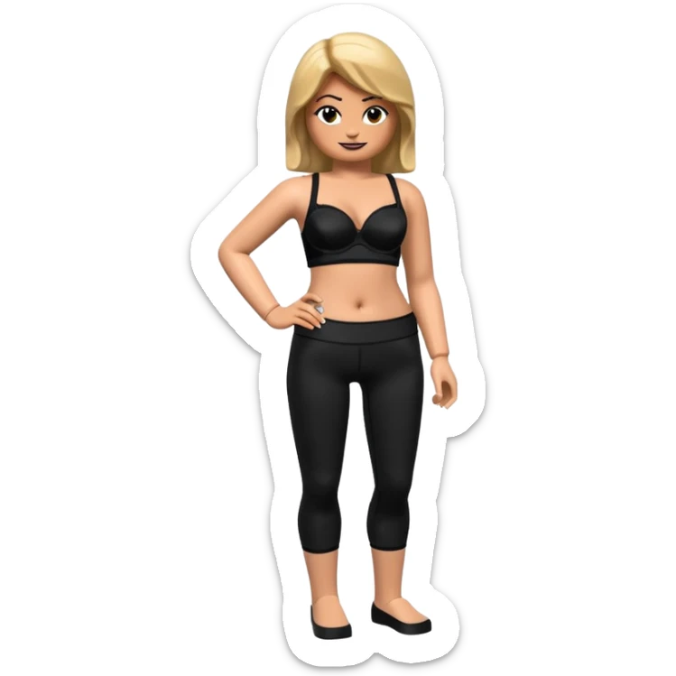legging brassière noir gonflé ventre femme lego personnage sticker