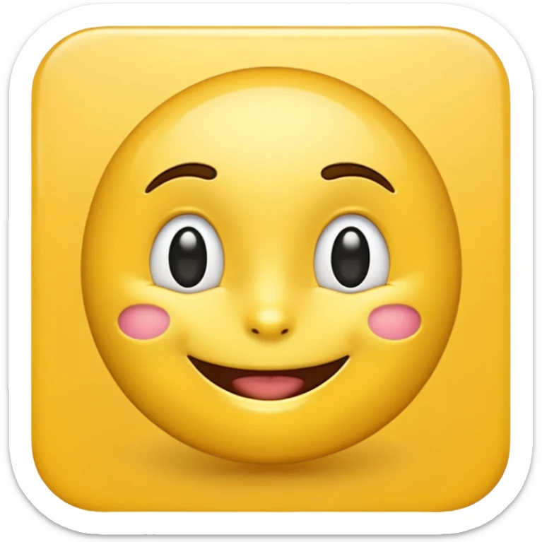 AI emoji with a smirk, expressing gratitude and saying thank you to friends, friendly and playful expression sticker