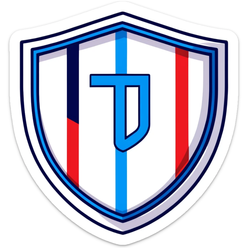 FC Barcelona logo, shield with blue and red stripes, football club emblem sticker