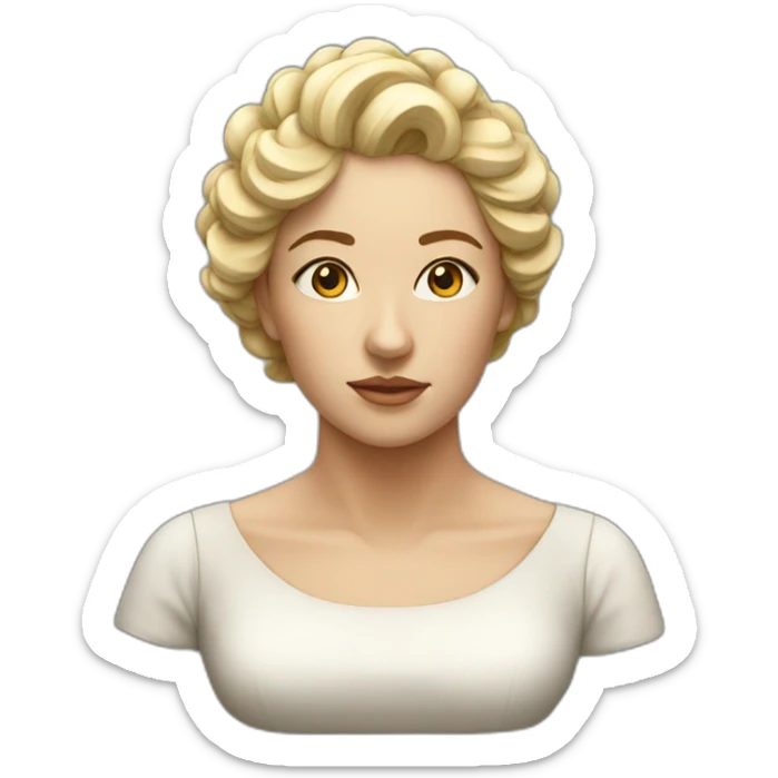 bust woman sticker