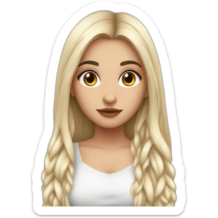 pretty mysterious albanian girl with ear piercings and black long hair  sticker