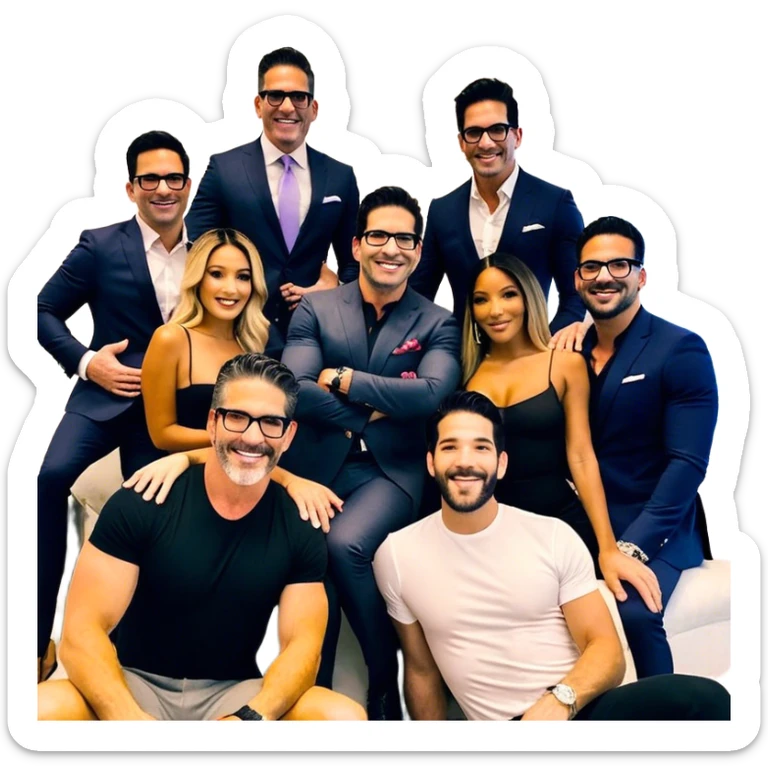 Grant Cardone, Tai Lopez, Josh King Madrid, Alex Hormozi, Iman Gadzhi, Daniel G, Dan Lot, Branden Condy, Patrick Bet-David, Dan Henry, Luke Belmar, Shelby Sapp, Leila Hormozi, Tefi Valenzuela, business, influencers, friends, rich millionaire success lifestyle, private jet , supercars, success, sales, money, mentor, keynote speaker sticker