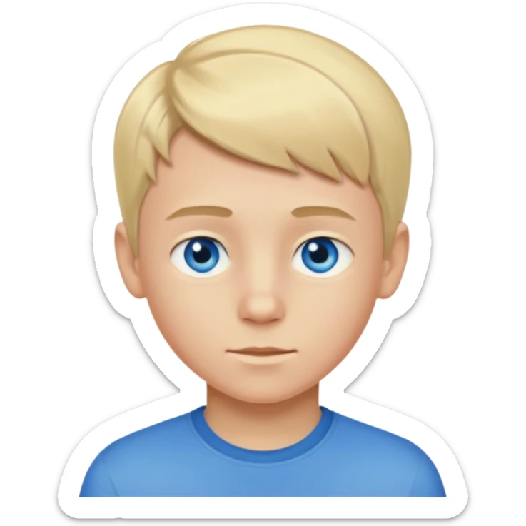 Sarışın kısa boylu 11 yaşında yakışıklı çocuk sticker