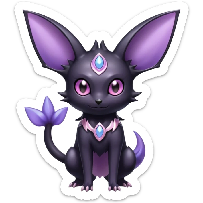 Shiny Dark Noibat-Espeon-Umbreon-Nidorino-fusion-hybrid full body sticker