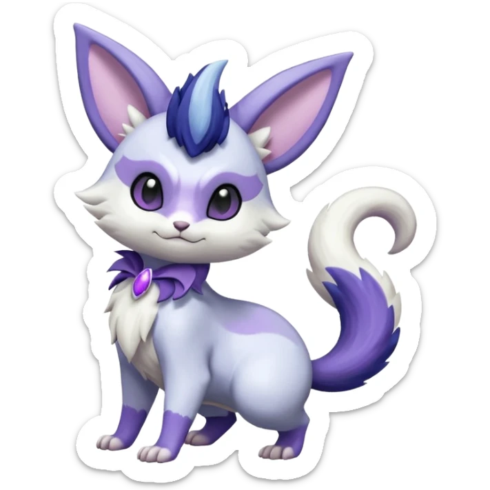 Shiny Furret-Absol-Meowstic-Mienshao-Espeon-Hybrid (Full body) sticker