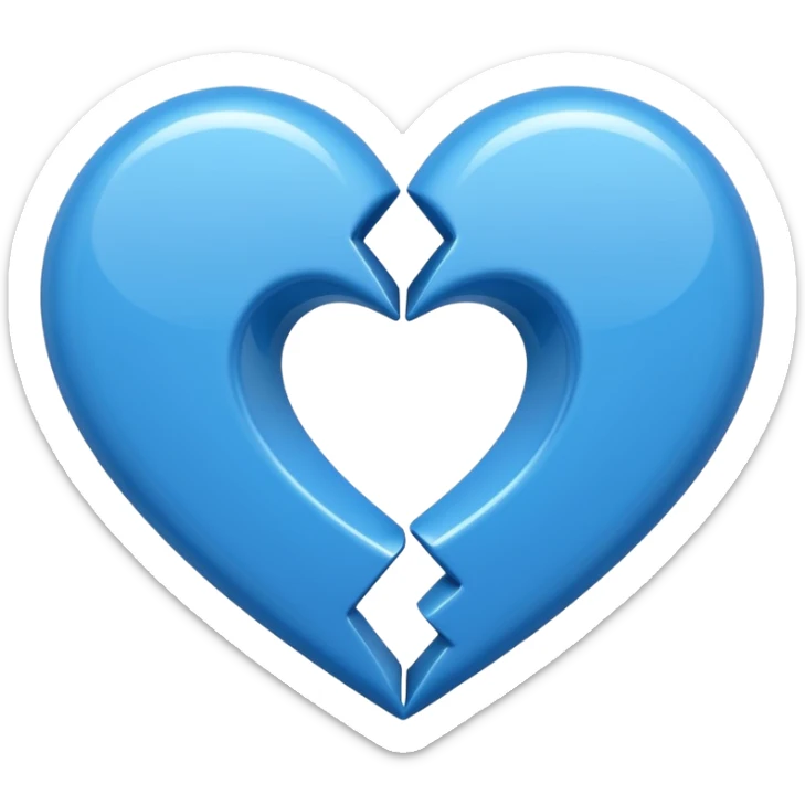 emoji de los dos corazones enlazados pero en color azul sticker