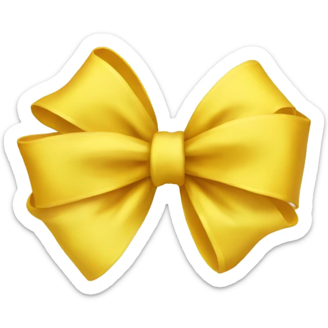 Yellow bow sticker