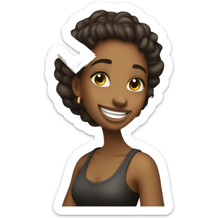 rich, spoiled, unsympathetic, laughing teenage girl with dollar bills in her hand sticker