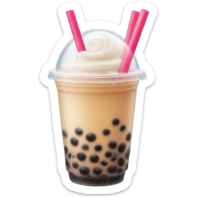 Bubble tea sticker