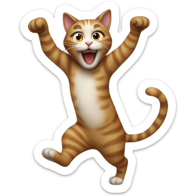 Cat dancing sticker