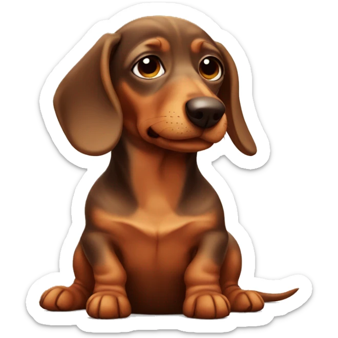 Sleepy dachshund  sticker