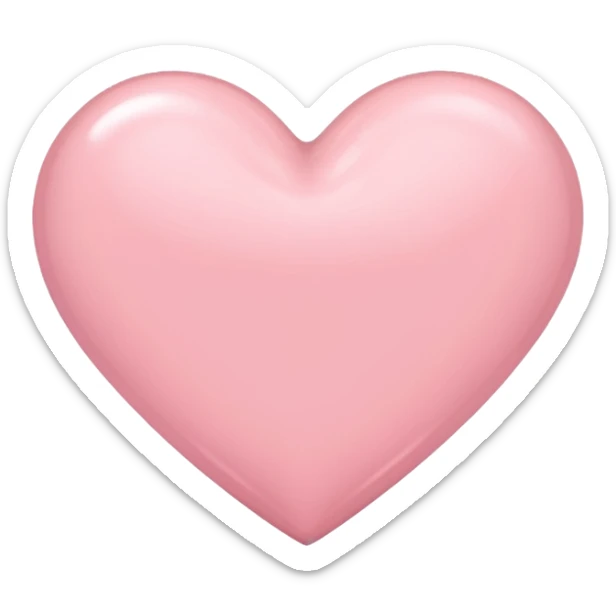 pale pink heart sticker